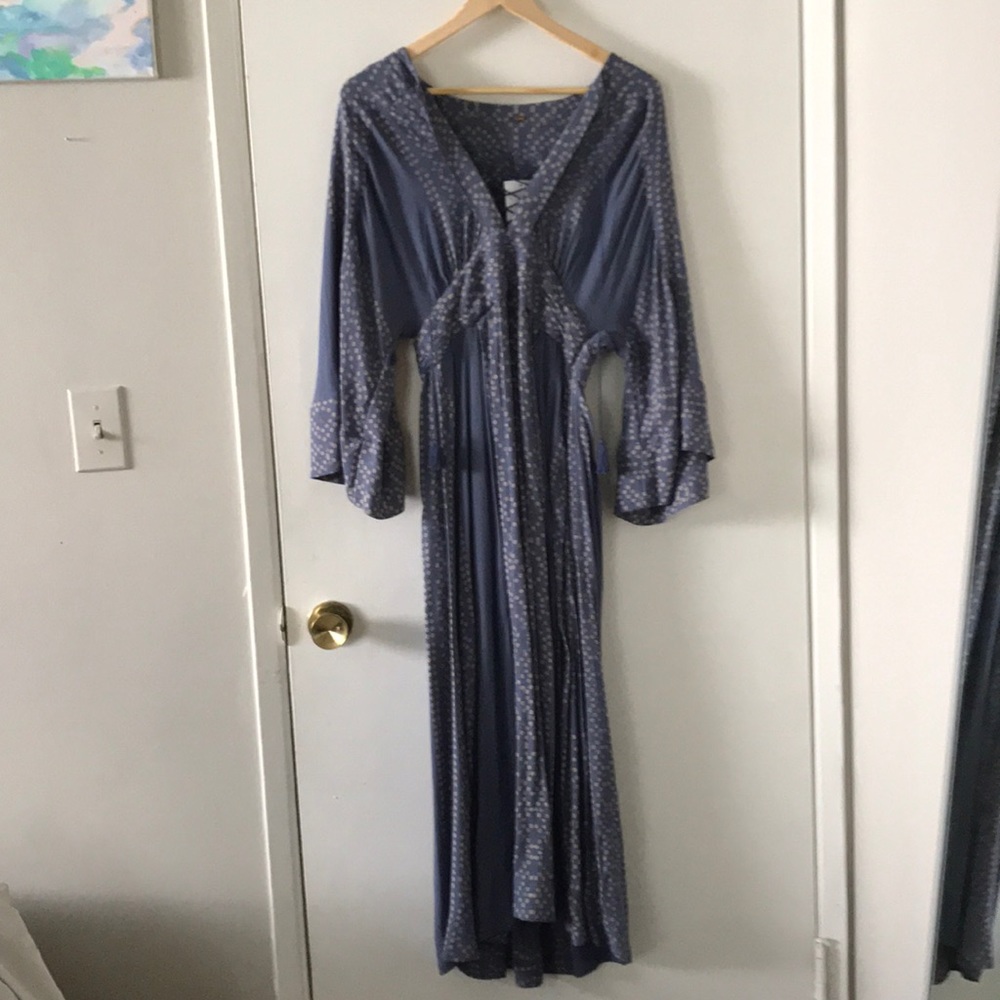 NEW w/o tags Free People maxi dress, blue XS